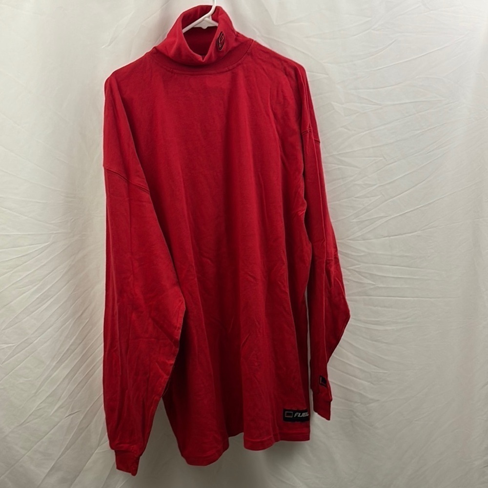 Vintage FUBU The Collection Mens Red Turtleneck Shirt Size XL Pullover NWT